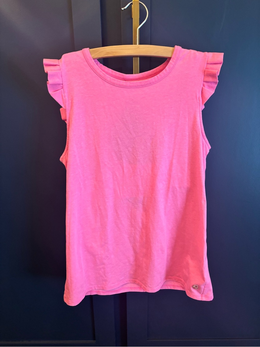 Women’s Pink Ruffle Sleeve Tank Top